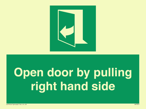 SA7301: Open door by pulling right hand side