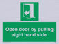 SA7301: Open door by pulling right hand side