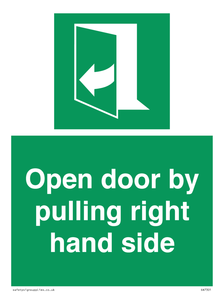 SA7301: Open door by pulling right hand side