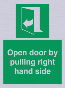 SA7301: Open door by pulling right hand side