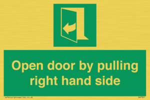 SA7301: Open door by pulling right hand side