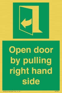 SA7301: Open door by pulling right hand side