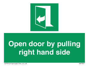 SA7301: Open door by pulling right hand side