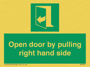 SA7301: Open door by pulling right hand side