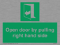 SA7301: Open door by pulling right hand side
