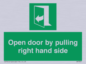 SA7301: Open door by pulling right hand side