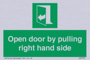 SA7301: Open door by pulling right hand side