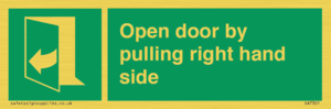 SA7301: Open door by pulling right hand side