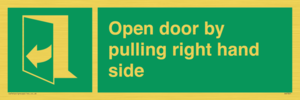 SA7301: Open door by pulling right hand side