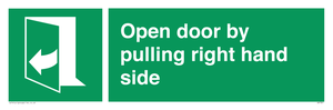 SA7301: Open door by pulling right hand side