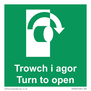 SA7876: Trowch i agor Turn to open