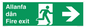 SB1012: Welsh English Bilingual Allanfa dân / Fire exit Right Arrow Sign