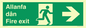 SB1012: Welsh English Bilingual Allanfa dân / Fire exit Right Arrow Sign
