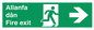 SB1012: Welsh English Bilingual Allanfa dân / Fire exit Right Arrow Sign