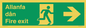 SB1012: Welsh English Bilingual Allanfa dân / Fire exit Right Arrow Sign