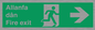 SB1012: Welsh English Bilingual Allanfa dân / Fire exit Right Arrow Sign