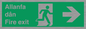 SB1012: Welsh English Bilingual Allanfa dân / Fire exit Right Arrow Sign