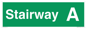 SB10207: Stairway A - Fire safety: Approved Document B Wayfinding sign