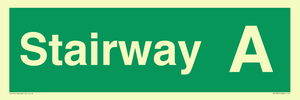 SB10207: Stairway A - Fire safety: Approved Document B Wayfinding sign