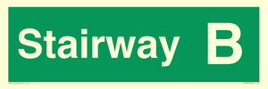 SB10209: Stairway B - Fire safety: Approved Document B Wayfinding sign