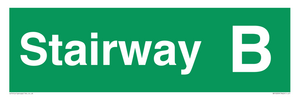 SB10209: Stairway B - Fire safety: Approved Document B Wayfinding sign