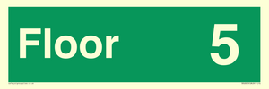 SB10223: Floor 5 - Fire safety: Approved Document B Wayfinding sign