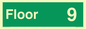 SB10231: Floor 9 - Fire safety: Approved Document B Wayfinding sign