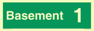 SB10233: Basement 1 - Fire safety: Approved Document B Wayfinding sign