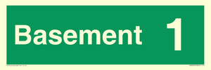 SB10233: Basement 1 - Fire safety: Approved Document B Wayfinding sign