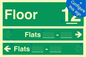 SB11831: Floor ID sign with Two Flat Directional Section