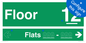 SB11833: Floor ID sign with One Flat Directional Section