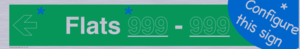 SB12715: One Flat Directional Section Green background transparent text