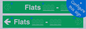 SB12721: Two Flat Directional Section Green background transparent text