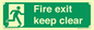 SB14454: Fire exit keep clear