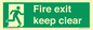 SB14454: Fire exit keep clear