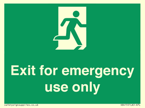 SB415: emergency exit only