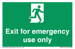 SB415: emergency exit only