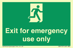 SB415: emergency exit only