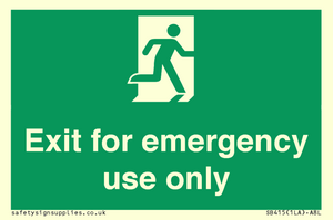 SB415: emergency exit only