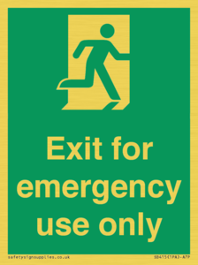 SB415: emergency exit only