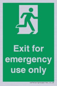 SB415: emergency exit only
