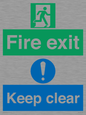 SB417: Fire exit Keep clear dual sign