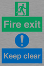 SB417: Fire exit Keep clear dual sign