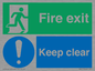SB417: Fire exit Keep clear dual sign