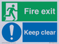 SB417: Fire exit Keep clear dual sign