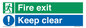 SB417: Fire exit Keep clear dual sign