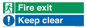 SB417: Fire exit Keep clear dual sign