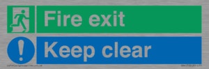 SB417: Fire exit Keep clear dual sign