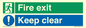 SB417: Fire exit Keep clear dual sign