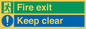 SB417: Fire exit Keep clear dual sign